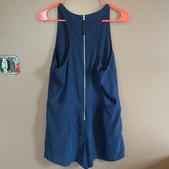 Lou & Grey Navy Sleeveless V-neck Racerback Romper - Picture 5 of 10